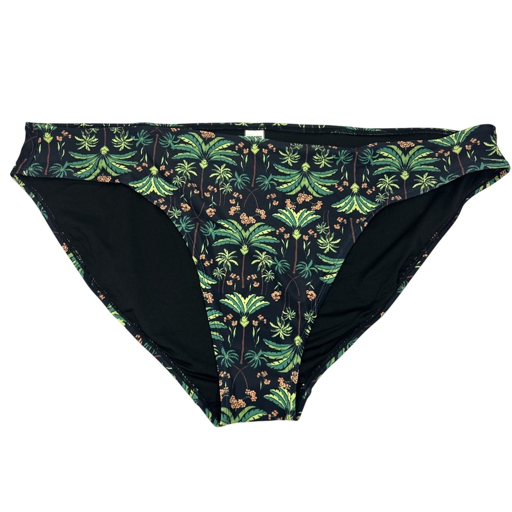 Old Navy Women 3X Swim Bottom Palm Trees Black Green Classic High Waisted New